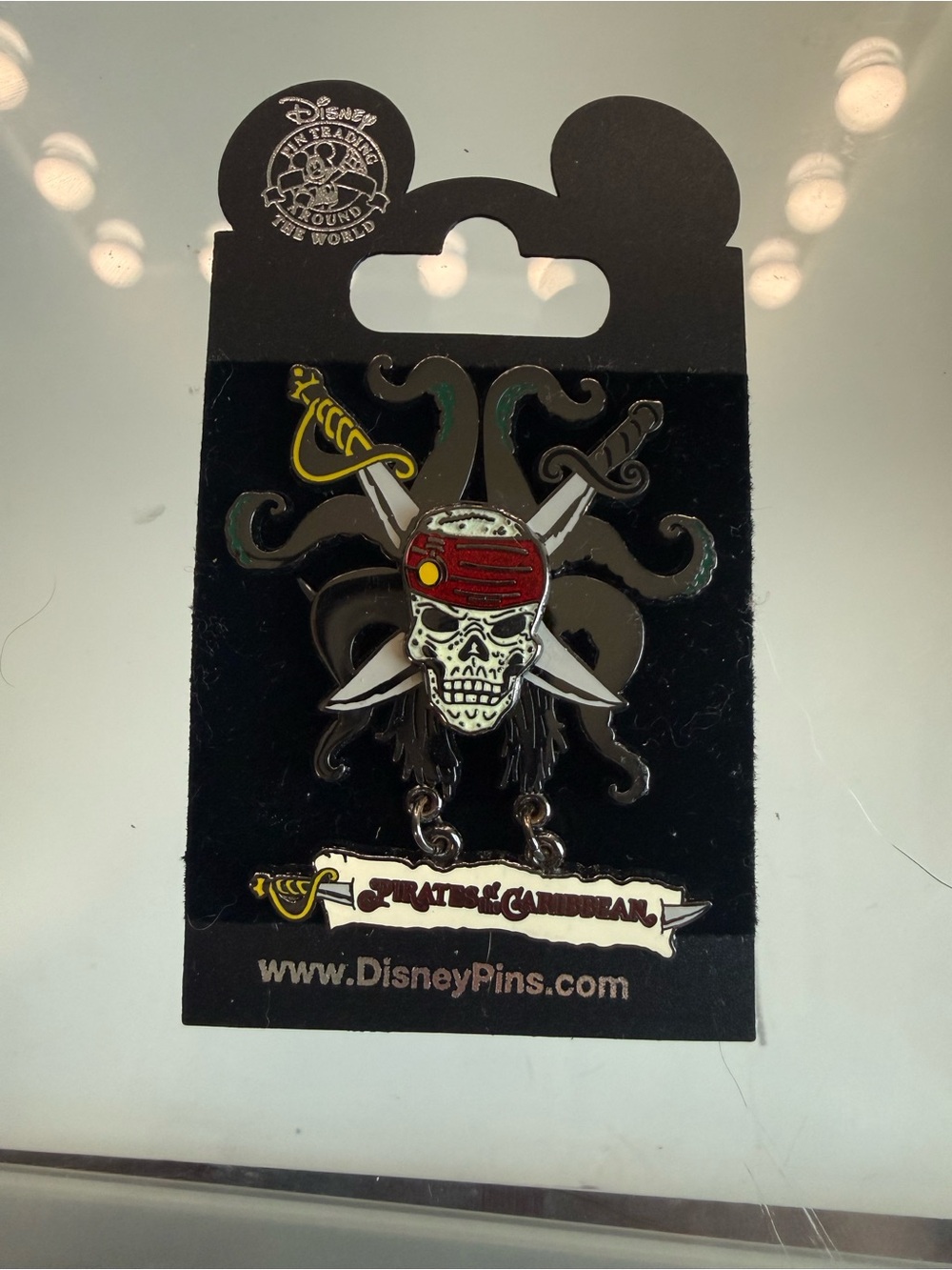 Disney Pirates of the Caribbean Skull & Swords Enamel Trading Pin